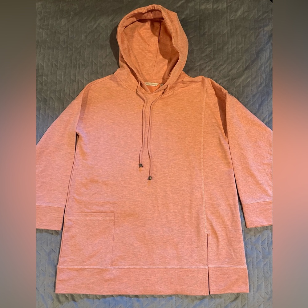 Soft‎ Surroundings hoodie women’s size PM coral NWOT